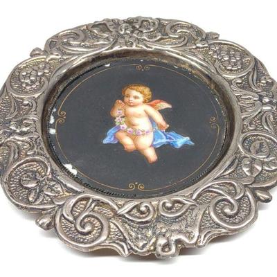 S Walton Smith Sterling Silver Cherub Plate