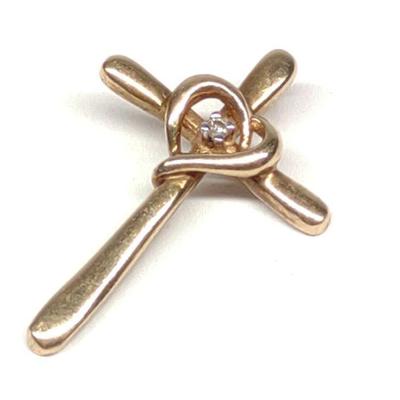 10K Yellow Gold Cross Pendant