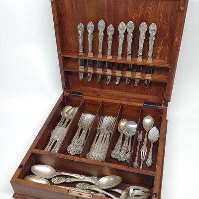 61 pc Gorham Sterling Silver Melrose Flatware Set