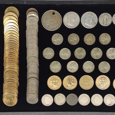 (204) US Coins: Morgan, Standing Liberty, Buffalo