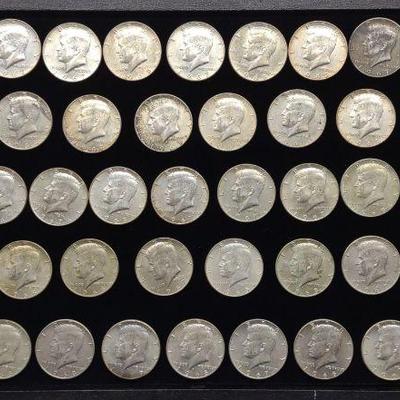 (53) 1965-70 Kennedy Half Dollars 40% Silver