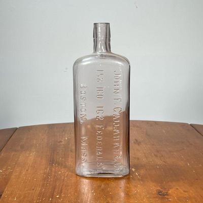 JOHN F. CALAHAN & CO. BOSTON MASS BOTTLE | Apothecary bottle. - h. 10.25 in

