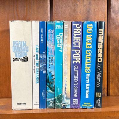 LOT OF SCIENCE FICTION BOOKS | Including: Manseed by Jack Williamson, To The Stars by Harry Harrison, Project Pope by Clifford D. Simak,...