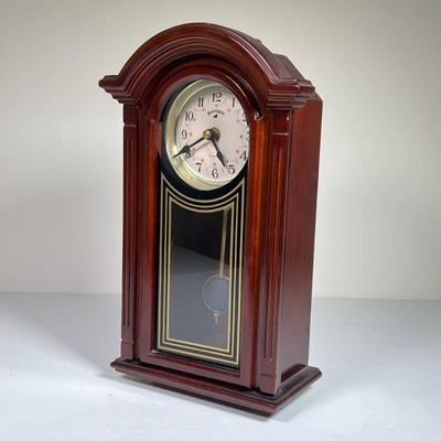 KENSINGTON WALL CLOCK | Kensington clock with quartz movement and brass pendulu. - l. 8 x w. 4 x h. 13.25 in

