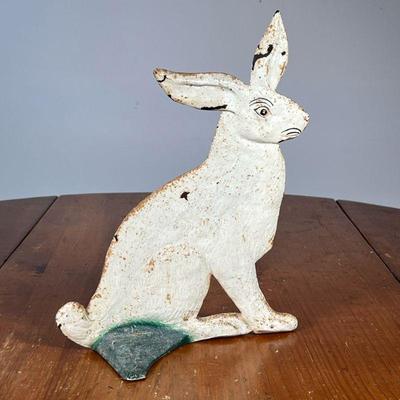 METAL RABBIT DOOR STOPPER | Metal door stop. - l. 9 x w. 5-1/2 x h. 11-1/2 in

