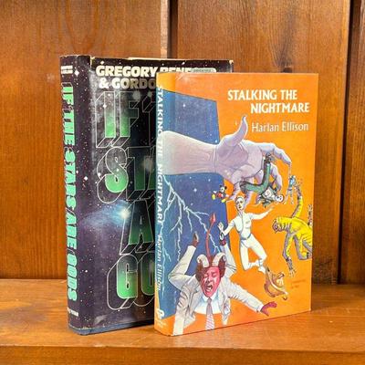 (2PC) SCI-FI BOOKS | Including Stalking the Nightmare by Harlan Ellison, and If the Stars Are Gods by Gregory Benford and Gordon Ecklund....
