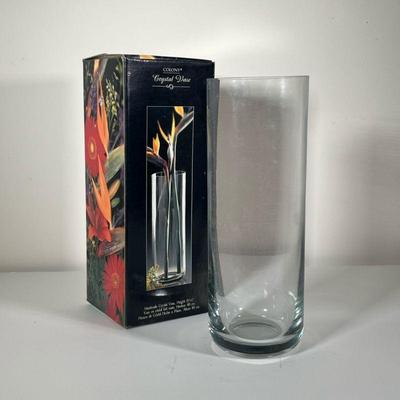 COLONY CRYSTAL VASE | Glass crystals vase in original box. - l. 5-1/2 x h. 16 in

