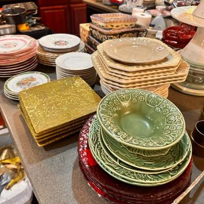 Large collection of plates