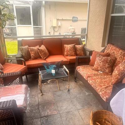 Outdoor wicker furniture