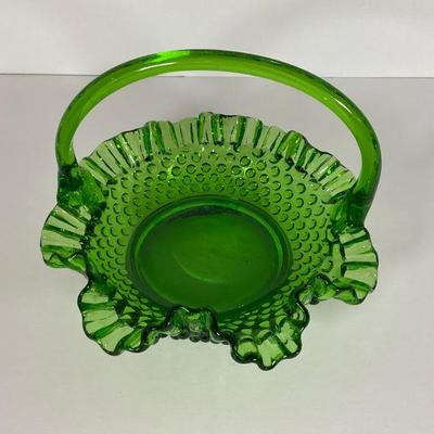 Green Glass Basket