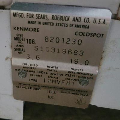 Kenmore Specs