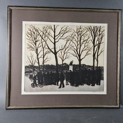 Lot 532 | Vtg Francis Kelly "Speaker's Corner" Etching
