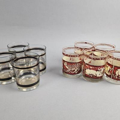 Lot 231 | Vintage Georges Briard & MCM Old Fashion Glasses
