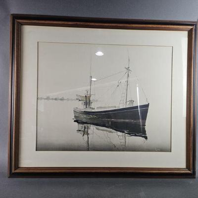 Lot 514 | Vintage John Lutes Nautical Print
