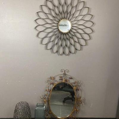 Lot 394 | Decorative Wall Hanging Mirrors & More
