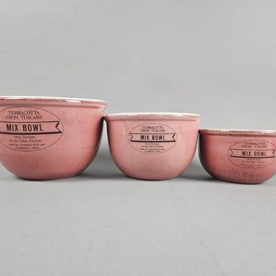 Lot 431 | 3 Vtg Ceramiche Alfa, Terracotta Mixing Bowls
