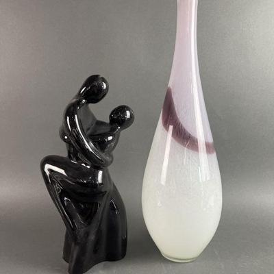Lot 7 | Haeger Sculpture & Blown Glass Vase
