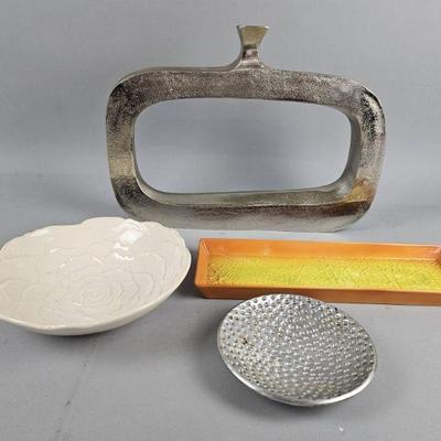 Lot 351 | Vtg MCM 13" Lamberton Silver Vase & More!
