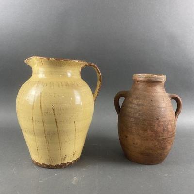 Lot 313 | Made In Italy Pitcher & Pottery Vase
