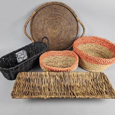 Lot 341 | Vintage Woven Decor Baskets & Trays
