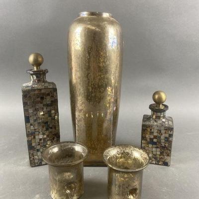Lot 373 | Mosaic Bottles & More

