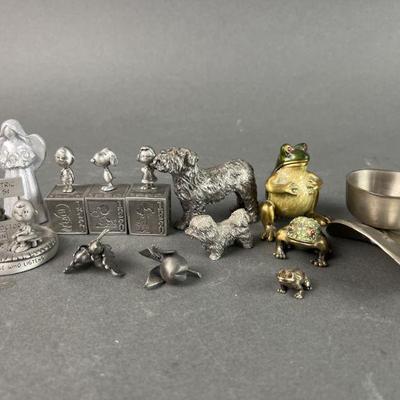 Lot 294 | Pewter Metal Figurines Peanuts, Frogs & More
