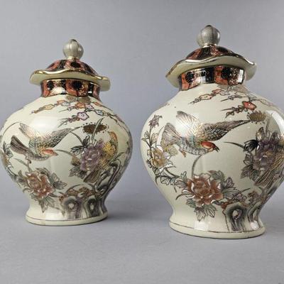 Lot 164 | Vintage Pair Of Japanese Satsuma Jars
