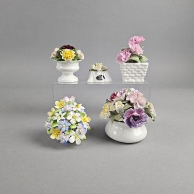 Lot 221 | Vtg Bone China Bouquets, Aynsley & More!
