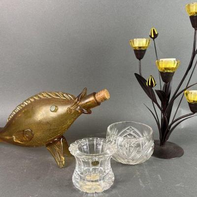 Lot 360 | Decorative Glass, Candle Holders, Bottle & More
