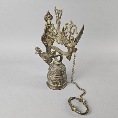 Lot 175 | Vintage Ornate Brass Monastery Bell
