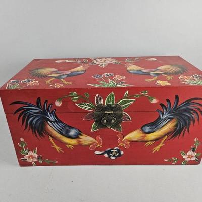 Lot 314 | Vintage Hand Painted Rooster Chest
