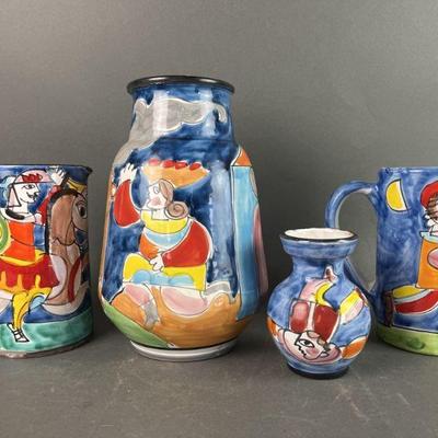 Lot 356 | Pottery Set Made in Italy Signed La Musa
