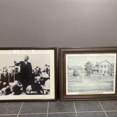 Lot 527 | Vintage JFK Print & More
