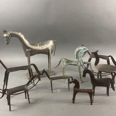 Lot 324 | Vintage Metal & More Horse Sculptures Sasha
