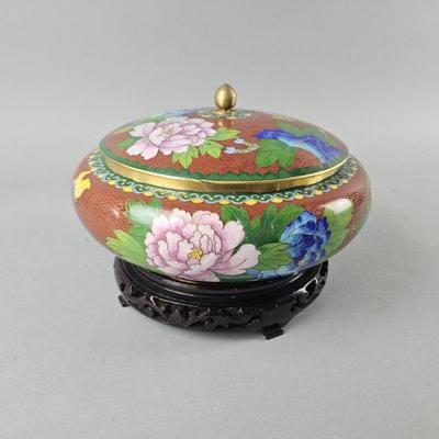 Lot 115 | Vintage Red Enamel Cloisonne Bowl
