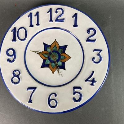 Lot 398 | William & Sonoma Italian Pottery Clock
