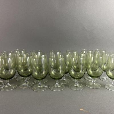 Lot 69 | Pier 1 Olive Wine Glasses
