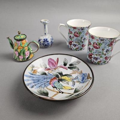 Lot 227 | Vtg Blue Chintz Mugs, Delft, Kelvin Chen & More!

