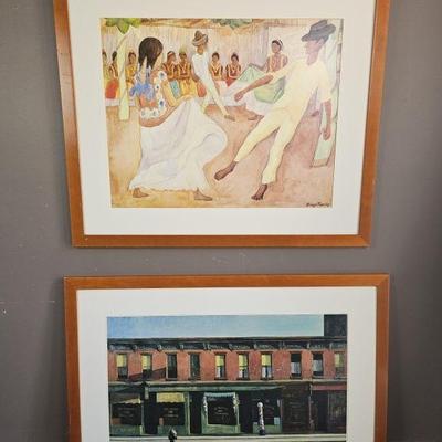 Lot 541 | Vtg Diego Rivera & Edward Hopper Framed Prints
