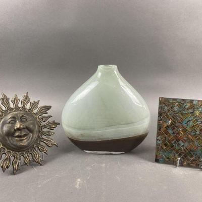 Lot 345 | Large Decorative Glass Vase & More
