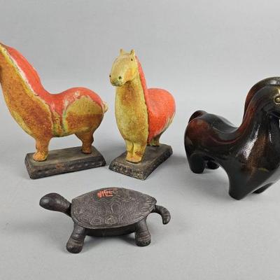 Lot 288 | Vtg Gli Etruschi Italian Org Glazed Horses & More!
