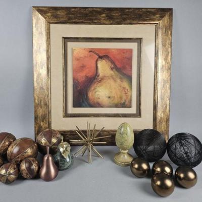 Lot 397 | Vtg Decorative Orbs, Pears & More!
