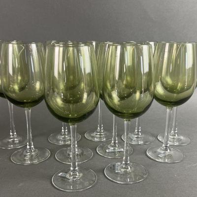 Lot 28 | New Pier 1 Olive Wine Goblets
