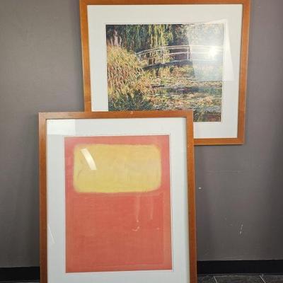 Lot 539 | Vtg Claude Monet & Mark Rothko Framed Prints
