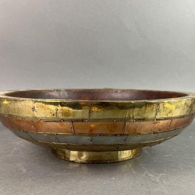 Lot 376 | Metal Trimmed Wood Bowl
