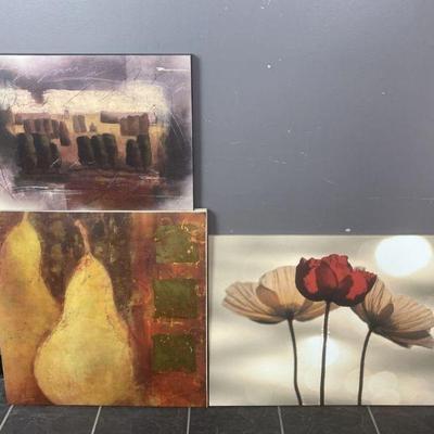 Lot 392 | 3 Prints On Canvas
