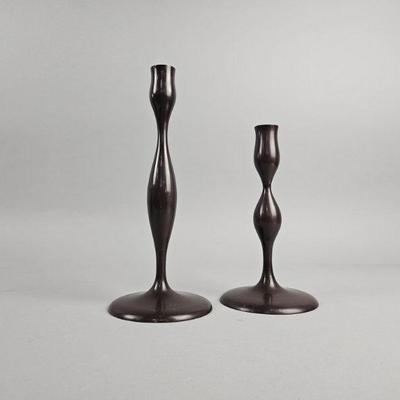 Lot 307 | Vintage Eva Zeisel Brown Brass Candlesticks
