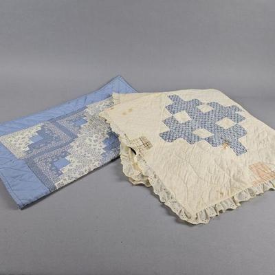 Lot 456 | 2 Vintage Handmade Nursery Quilts
