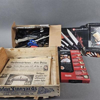 Lot 202 | Large Lot of Knives and More
