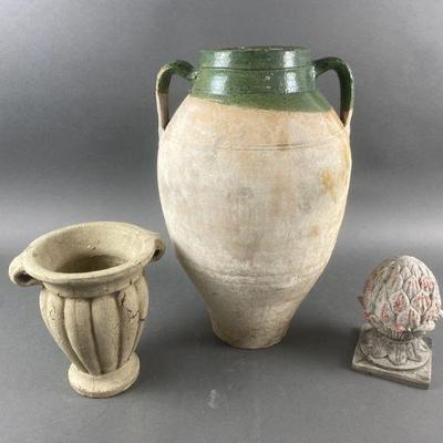 Lot 296 | Large Pottery Vase & More

